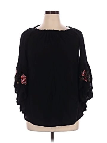 Feathers 3/4 Sleeve Blouse (view 1)