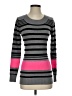 Poof! Stripes Gray Pullover Sweater Size S - photo 1