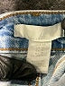 H&M Checkered-gingham Blue Denim Shorts Size 12 - photo 3