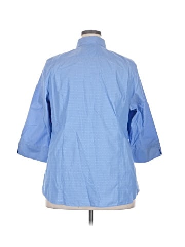 Lands' End 3/4 Sleeve Button-Down Shirt (view 2)