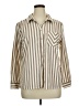 Notations Stripes Brown 3/4 Sleeve Blouse Size XL - photo 1