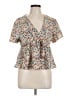Shein Orange Short Sleeve Blouse Size L - photo 1