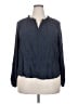 Democracy Blue Long Sleeve Blouse Size 2X - photo 1