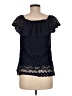 Maison Jules Blue Short Sleeve Blouse Size M - photo 2