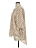 Cato Animal Print Tan 3/4 Sleeve Blouse Size XL - photo 5