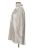 Calvin Klein Metallic Silver 3/4 Sleeve Blouse Size L - photo 5