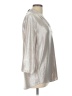 Calvin Klein Metallic Silver 3/4 Sleeve Blouse Size L - photo 4