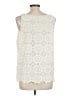 Ann Taylor LOFT Ivory Sleeveless Blouse Size L - photo 2
