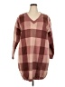 BLOOMCHIC 100% Polyester Plaid Burgundy Pullover Sweater Size 18 - photo 1