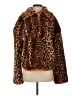 JOA 100% Polyester Animal Print Orange Faux Fur Jacket Size S - photo 1