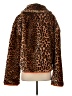 JOA 100% Polyester Animal Print Orange Faux Fur Jacket Size S - photo 2