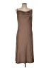 Bebe 100% Polyester Solid Brown Casual Dress Size L - photo 1