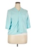 North Style Teal Short Sleeve Blouse Size 2X - photo 1