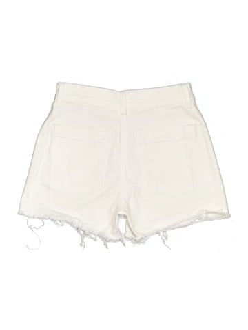 Madewell High-Rise Denim Boyshorts in Tile White: Button-Through Edition (view 2)