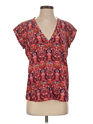 Joie Short Sleeve Silk Top (view 1)