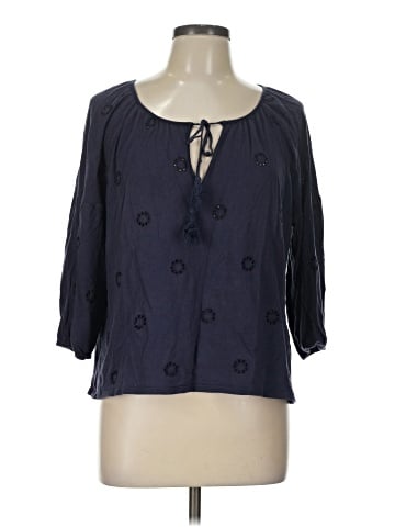 Three Dots 3/4 Sleeve Blouse (view 1)