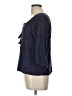 Three Dots 100% Cotton Blue 3/4 Sleeve Blouse Size L - photo 5