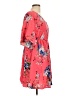 Torrid 100% Rayon Floral Pink Casual Dress Size Lg Plus (0) - photo 4
