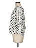 Green Envelope Polka Dots Ivory 3/4 Sleeve Blouse Size M - photo 5