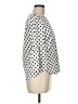 Green Envelope Polka Dots Ivory 3/4 Sleeve Blouse Size M - photo 4