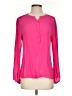 Classiques Entier 100% Silk Pink Long Sleeve Silk Top Size S - photo 1