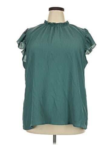 BLOOMCHIC Short Sleeve Blouse (view 1)