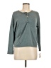 Cherish Teal Long Sleeve Henley Size Med - photo 1