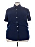 K.C. Studio 100% Polyester Blue Short Sleeve Blouse Size 18 - photo 1