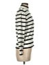 Melissa McCarthy Seven7 Stripes Ivory Turtleneck Sweater Size M - photo 4