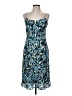 Express 100% Polyester Paisley Blue Cocktail Dress Size 7 - photo 1