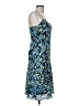 Express 100% Polyester Paisley Blue Cocktail Dress Size 7 - photo 4