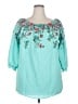 Kindred 100% Polyester Teal 3/4 Sleeve Blouse Size 3X - photo 1