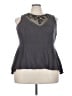 Torrid Gray Sleeveless Blouse Size 3X Plus (3) - photo 1