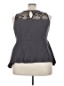 Torrid Gray Sleeveless Blouse Size 3X Plus (3) - photo 2