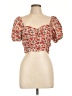 Haute Monde Orange Short Sleeve Blouse Size L - photo 1