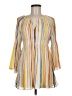 Spense 100% Polyester Stripes Yellow Casual Dress Size M - photo 1