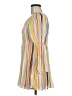 Spense 100% Polyester Stripes Yellow Casual Dress Size M - photo 5
