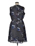 Elle 100% Polyester Print Gray Casual Dress Size XL - photo 2