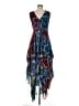 Alice + Olivia 100% Polyester Paisley Blue Cocktail Dress Size 8 - photo 2