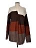 Bobeau Color Block Brown Cardigan Size M - photo 1
