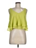 River Island 100% Polyester Green Sleeveless Blouse Size 8 - photo 1