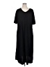 D&Co. Solid Black Casual Dress Size 1X - photo 1