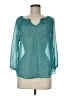 St. John's Bay Teal 3/4 Sleeve Blouse Size M - photo 1