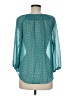 St. John's Bay Teal 3/4 Sleeve Blouse Size M - photo 2