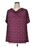 Echo Paisley Purple Short Sleeve Turtleneck Size 1X - photo 1
