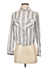 Express 100% Rayon Stripes Ivory Long Sleeve Blouse Size XS - photo 1