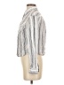 Express 100% Rayon Stripes Ivory Long Sleeve Blouse Size XS - photo 5