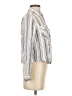 Express 100% Rayon Stripes Ivory Long Sleeve Blouse Size XS - photo 4