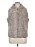 CoffeeShop 100% Polyester Gray Faux Fur Vest Size XL - photo 1