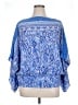 Cato 100% Polyester Blue 3/4 Sleeve Blouse Size 14 - photo 1
